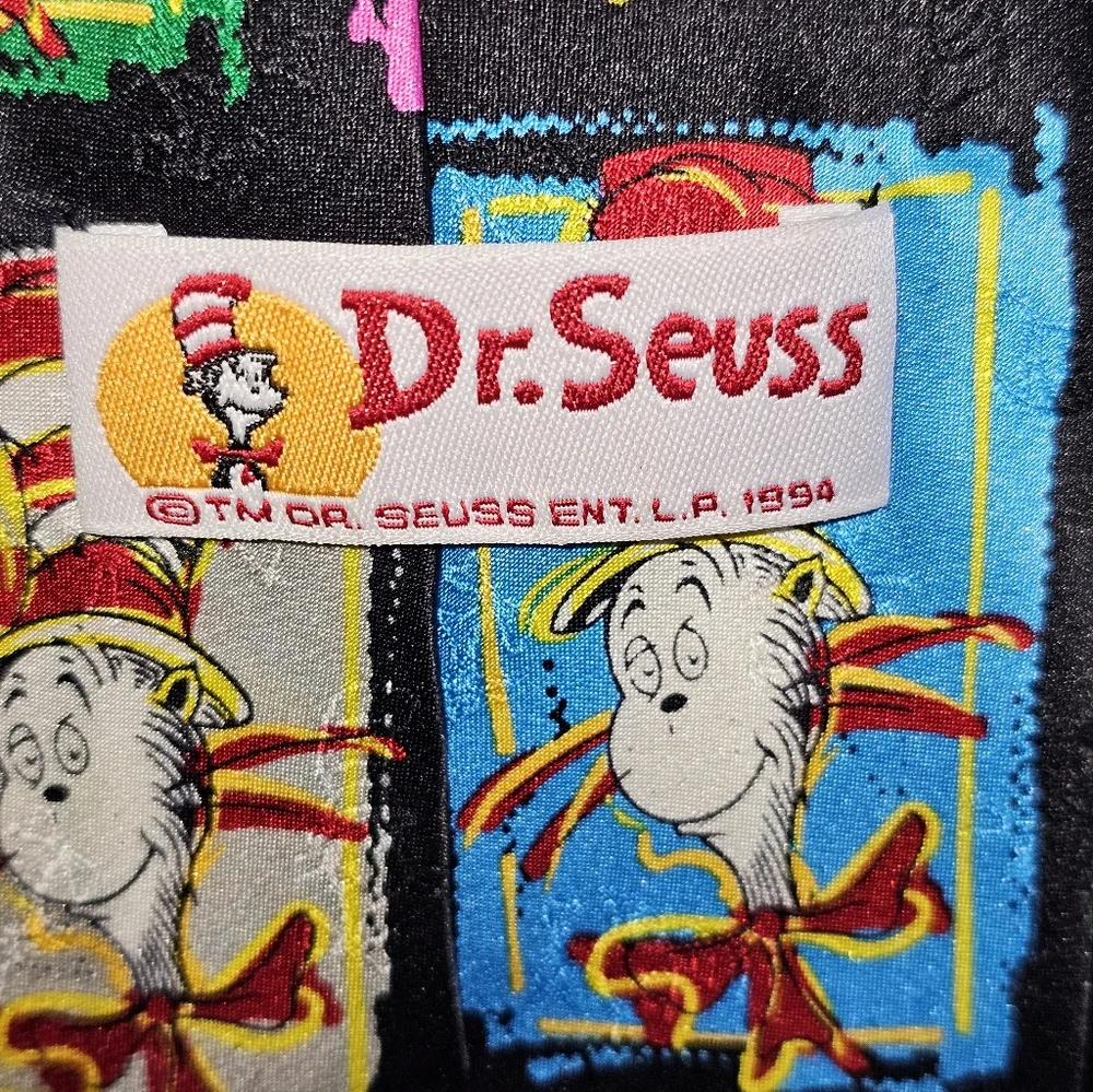 Vintage 1994 Dr Seuss Cat In The Hat 100% Sill Tie